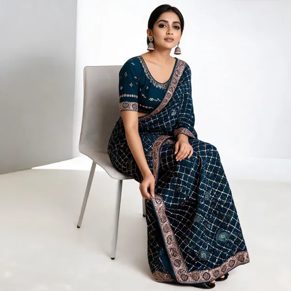 Navy_Blue_Vichitra_Silk_Printed_Saree_With_Blouse_Piece_For_Women