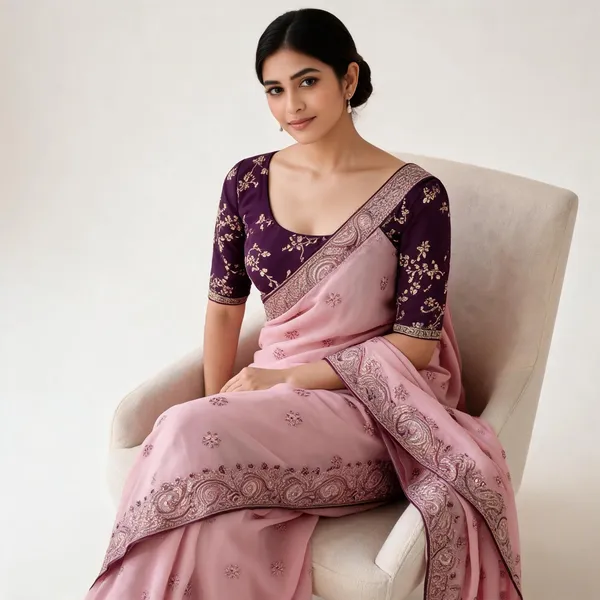 Pink_Crystal_Silk_Floral_Embroidered_Saree_With_Blouse_Piece_For_Women