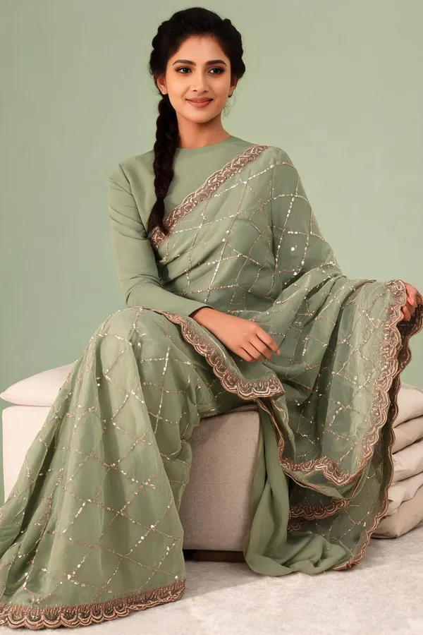 Green_Frendy_Silk_Net_Embellished_Saree_With_Blouse_Piece_For_Women