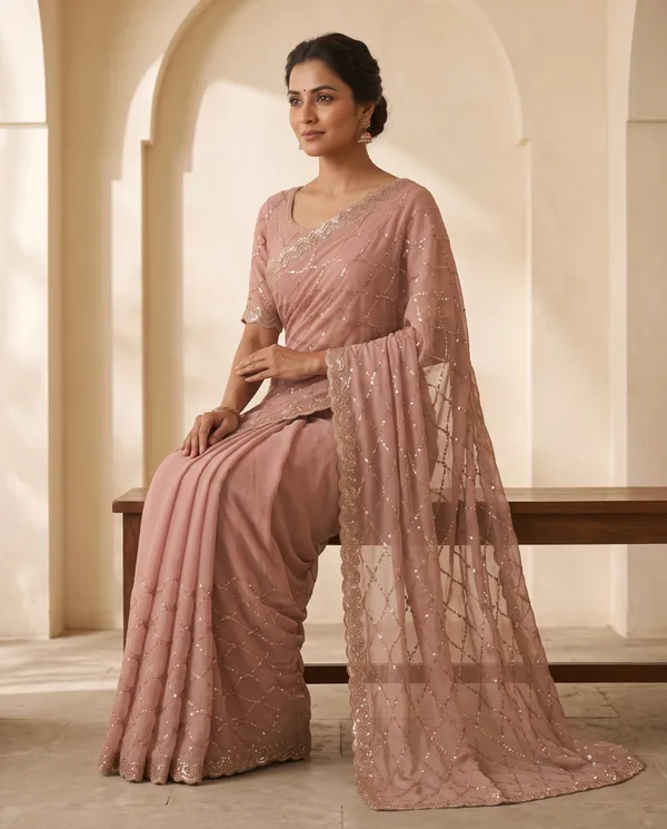 Pink_Frendy_Silk_Embellished_Saree_With_Blouse_Piece_For_Women