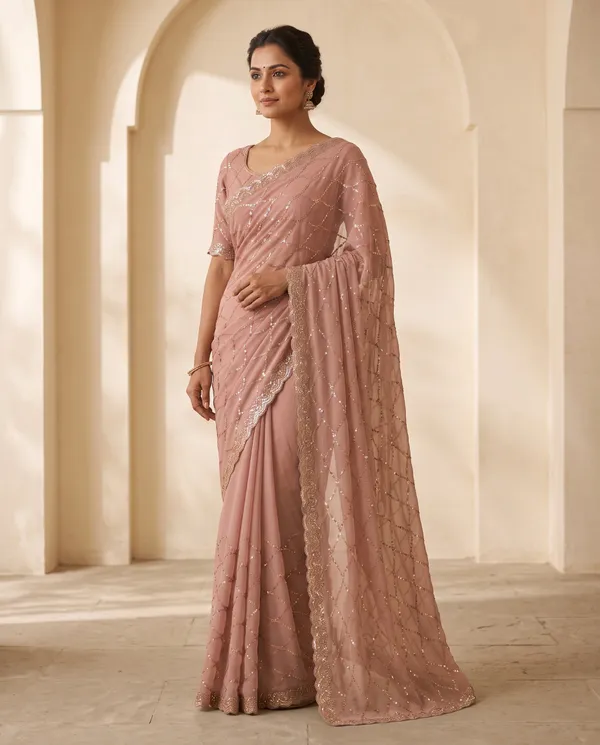 Pink_Frendy_Silk_Embellished_Saree_With_Blouse_Piece_For_Women