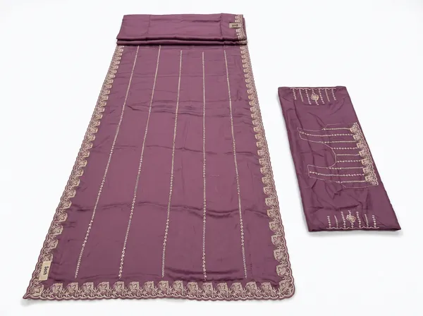 Purple_Nc_Moss_Embellished_Saree_With_Blouse_Piece_For_Women