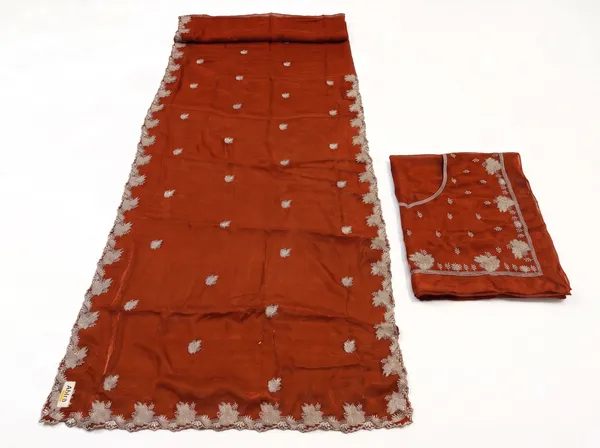 Rust_Frendi_Floral_Embroidered_Saree_With_Blouse_Piece_For_Women