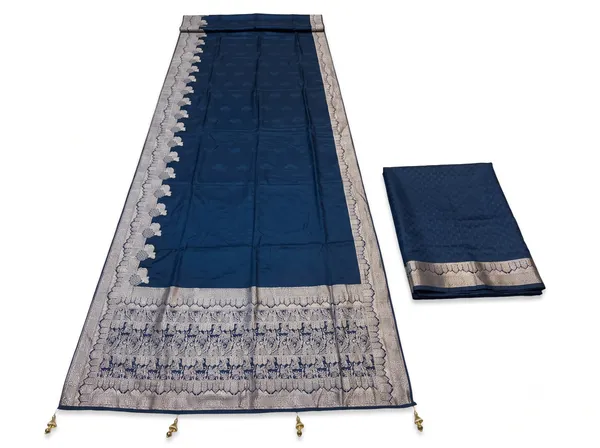 Blue_Royal_Silk_Woven_Saree_With_Blouse_Piece_For_Women