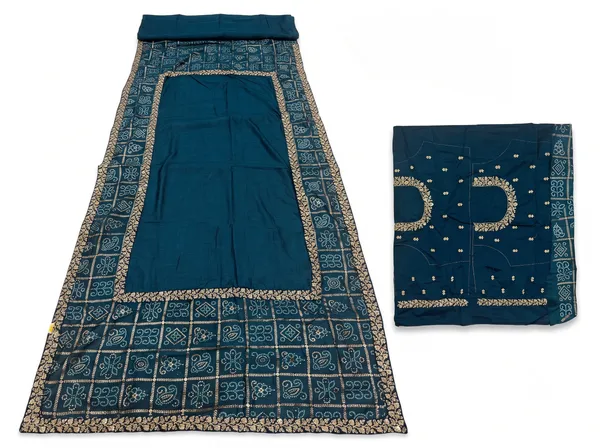 Teal_Vichitra_Silk_Printed_Saree_With_Blouse_Piece_For_Women