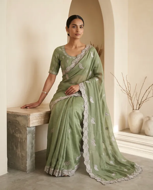 Pista_Green_Nc_Chiffon_Paisley_Embroidered_Saree_With_Blouse_Piece_For_Women
