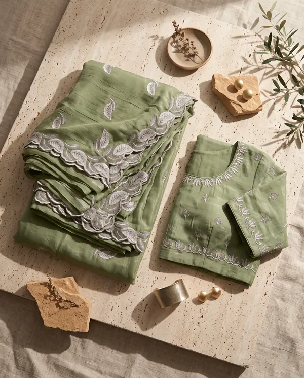 Pista_Green_Nc_Chiffon_Paisley_Embroidered_Saree_With_Blouse_Piece_For_Women
