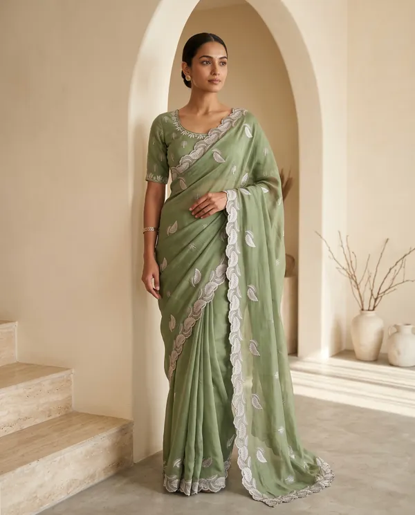 Pista_Green_Nc_Chiffon_Paisley_Embroidered_Saree_With_Blouse_Piece_For_Women