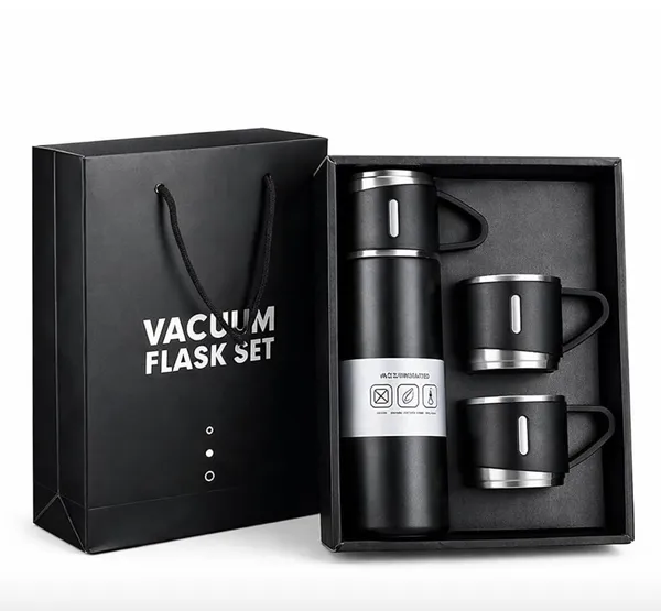 Stainless_Steel_Modern_Black_Vacuum_Flask_Set_With_Mugs