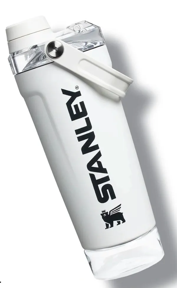 White_Stainless_Steel_Sports_Water_Bottle_With_Flip_Lid