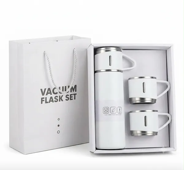 Stainless_Steel_Modern_White_Vacuum_Flask_Set_With_Cups