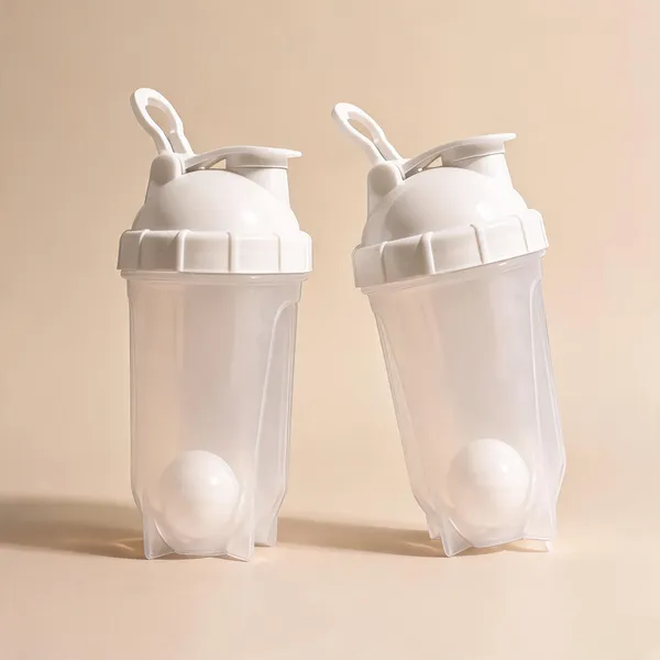 White_Bpa-Free_Plastic_Protein_Shaker_Bottle_With_Mixing_Ball_-_Pack_of_2