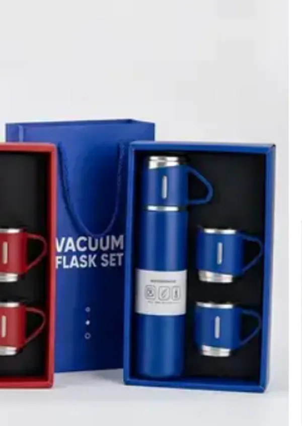 Stainless_Steel_Modern_Blue_Vacuum_Flask_Set_With_Cups