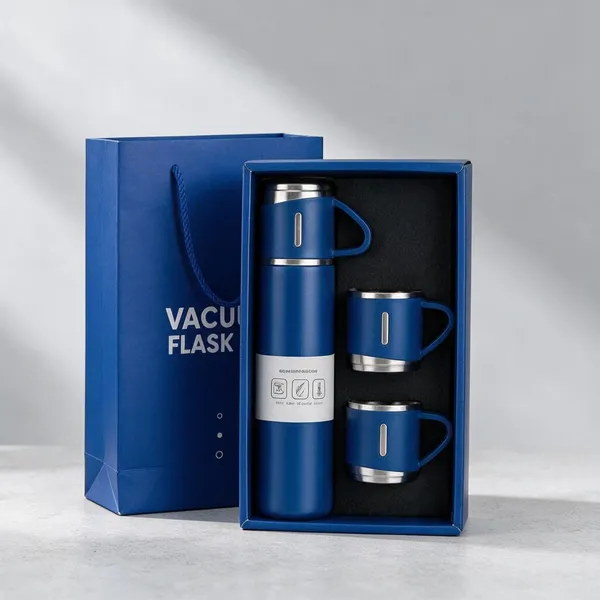 Stainless_Steel_Modern_Blue_Vacuum_Flask_Set_With_Cups