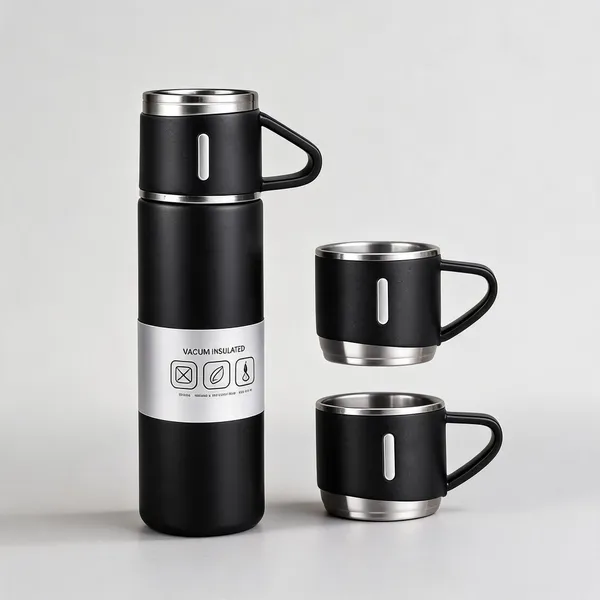 Stainless_Steel_Modern_Black_Vacuum_Flask_Set_With_Mugs