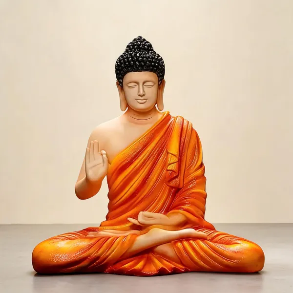 Resin_Meditating_Sitting_Buddha_Statue_Orange_15_Inch