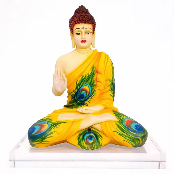 Resin_Meditating_Sitting_Buddha_Statue_Peacock_15_Inch