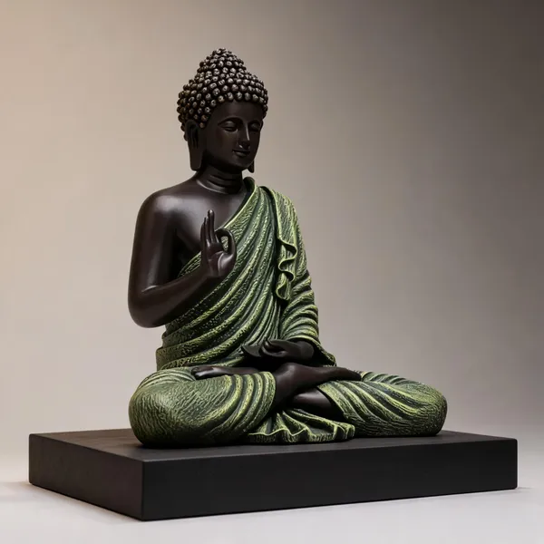 Resin_Meditating_Sitting_Buddha_Statue_Grey_Green_15_Inch