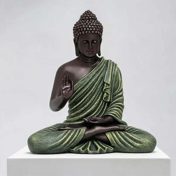 Resin_Meditating_Sitting_Buddha_Statue_Grey_Green_15_Inch