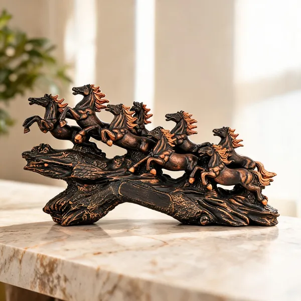 Resin_7_Running_Horses_Statue_Copper