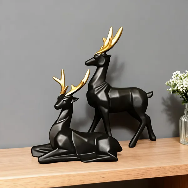 Resin_Deer_Statue_White_Set_Of_2