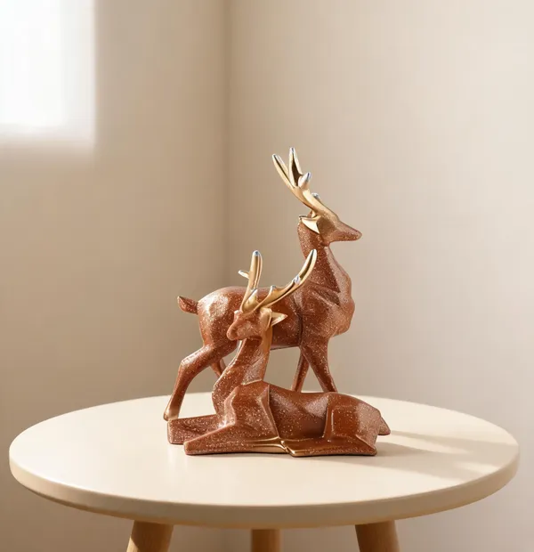 Resin_Deer_Statue_Brown_Set_Of_2