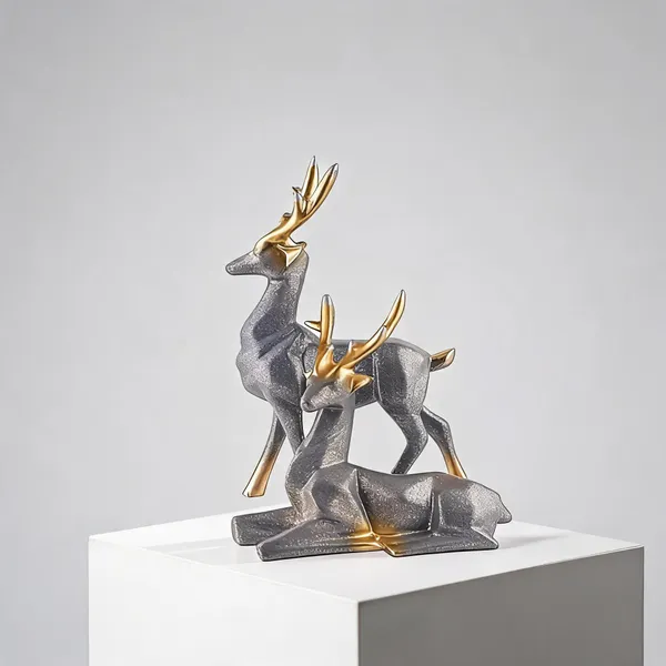 Resin_Deer_Statue_Grey_Set_Of_2