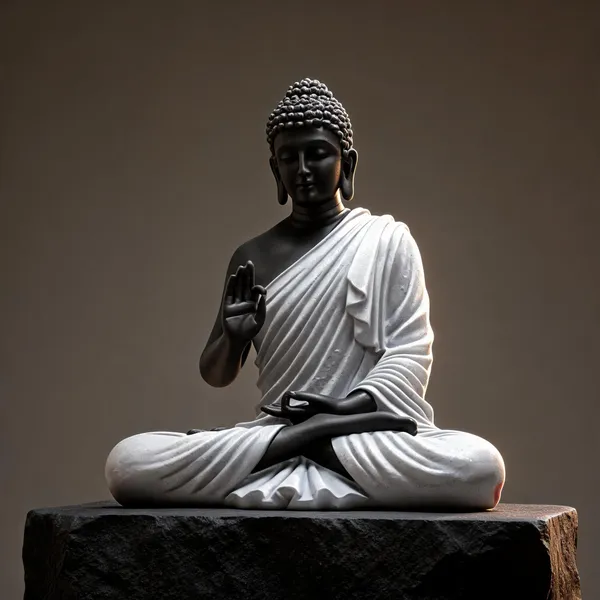 Marble_Dust_Resin_Meditating_Buddha_Statue_Golden_Cream_22_Inch