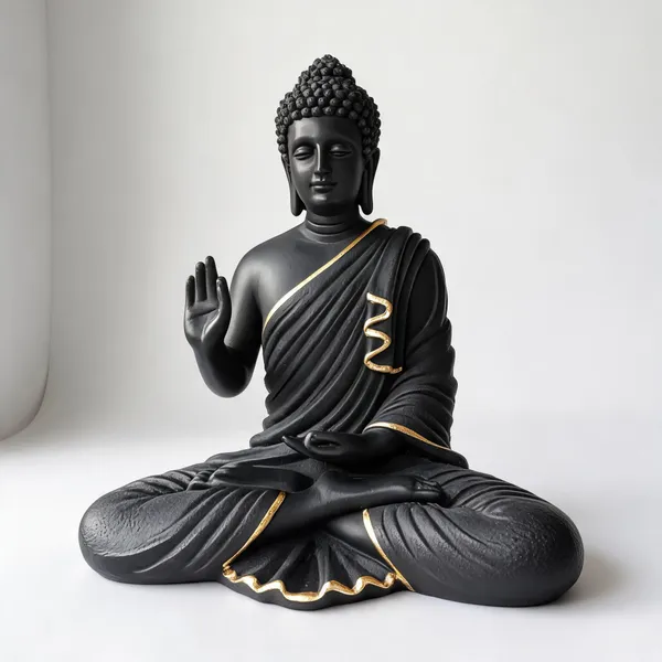 Resin_Meditating_Gautam_Buddha_Statue_Black_Golden_Border