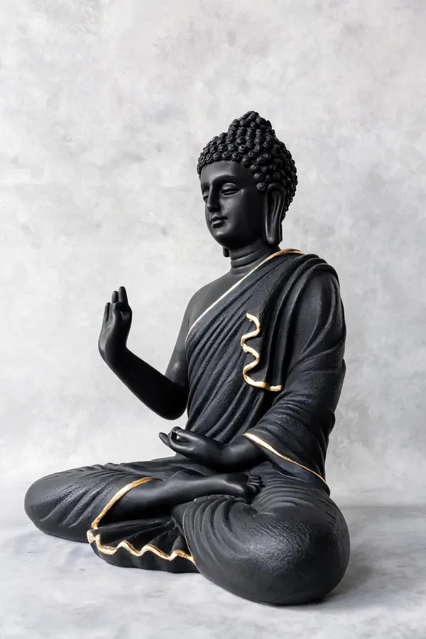 Resin_Meditating_Gautam_Buddha_Statue_Black_Golden_Border