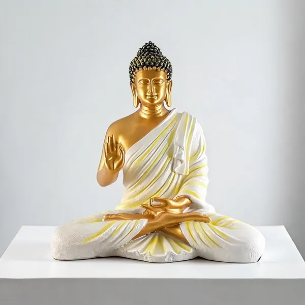 Resin_Meditating_Gautam_Buddha_Statue_Golden_White_Yellow