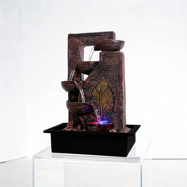 Polyresin_Leaf_Cascading_Design_Tabletop_Waterfall_Fountain_Copper