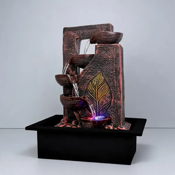 Polyresin_Leaf_Cascading_Design_Tabletop_Waterfall_Fountain_Copper