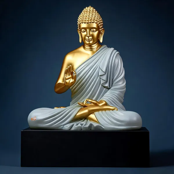 Resin_Sitting_Gautam_Buddha_Statue_Slate_Grey_Gold