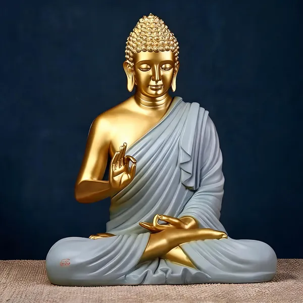 Resin_Sitting_Gautam_Buddha_Statue_Slate_Grey_Gold
