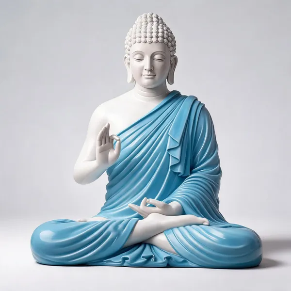Resin_Sitting_Gautam_Buddha_Statue_White_Sky_Blue