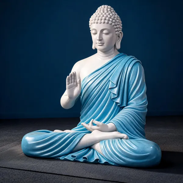 Resin_Sitting_Gautam_Buddha_Statue_White_Sky_Blue