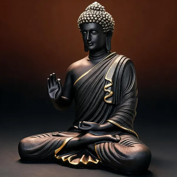 Resin_Meditating_Gautam_Buddha_Sitting_Statue_Black_Golden_Border
