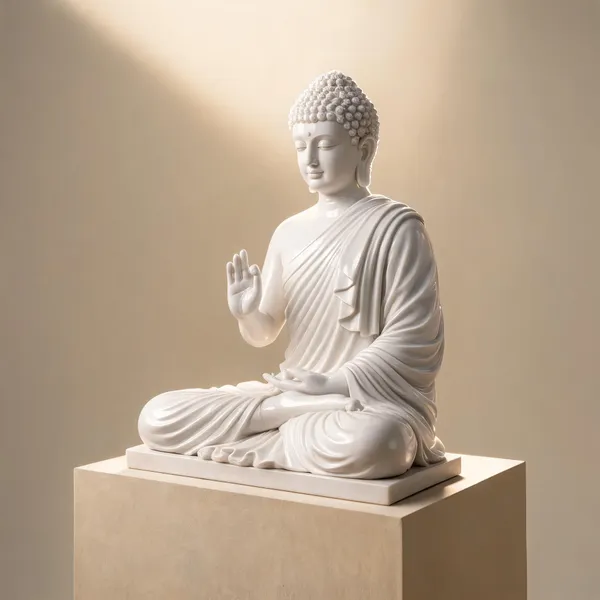 Resin_Meditating_Gautam_Buddha_Sitting_Statue_Glossy_White