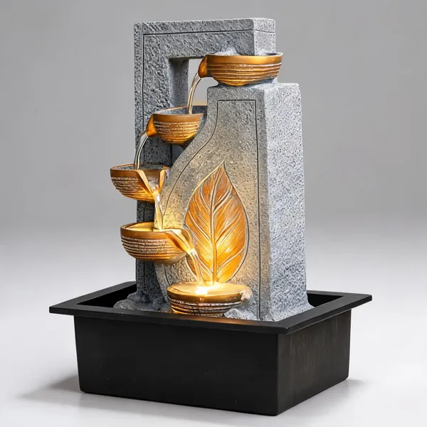 Resin_Classic_Leaf_Diya_LED_Tabletop_Water_Fountain_Grey