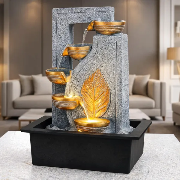 Resin_Classic_Leaf_Diya_LED_Tabletop_Water_Fountain_Grey