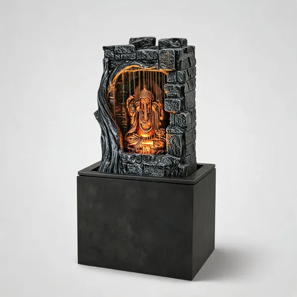 Resin_Classic_Rock_Barish_Ganesha_LED_Indoor_Water_Fountain_Copper_Grey