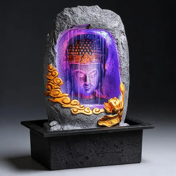 Resin_Barish_Buddha_Face_Meditating_LED_Water_Fountain