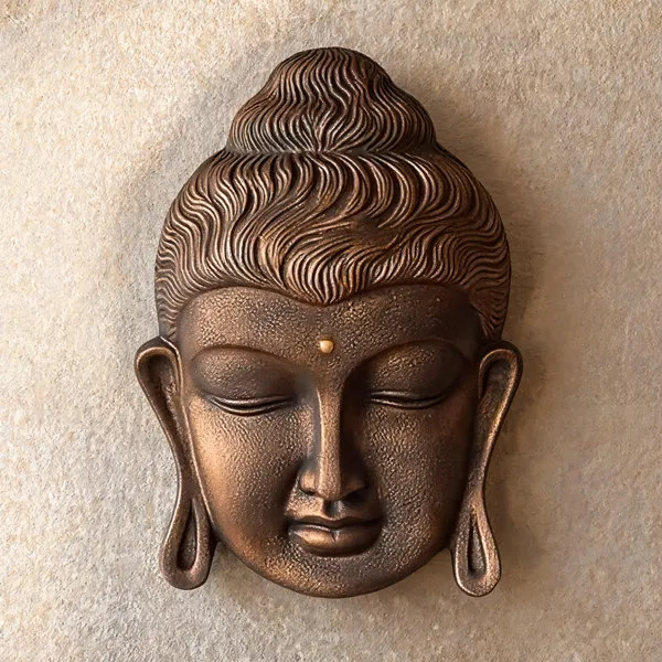 Uag_Exports_Fiber_Buddha_Head_Wall_Hanging_Showpiece_Copper