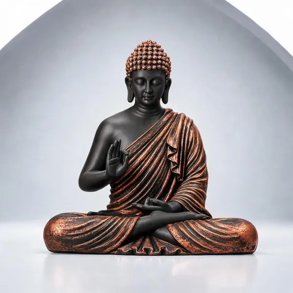 Uag_Exports_Resin_Meditating_Gautam_Buddha_Statue_Copper