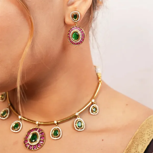 Emerald_Mayura_Necklace_Set_Default_Title