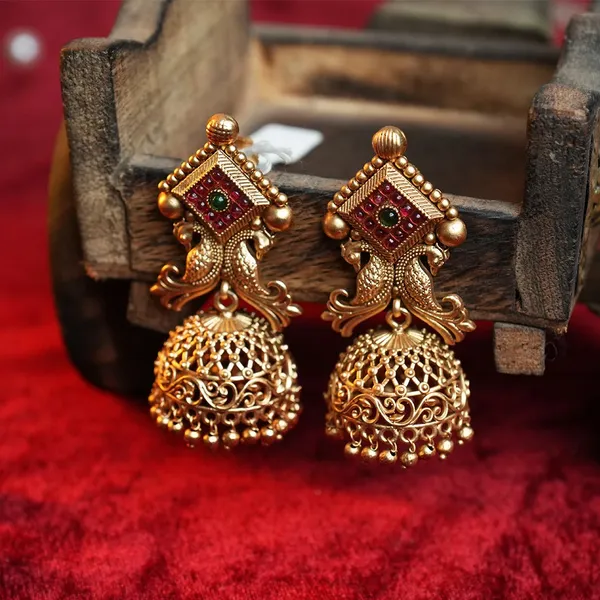 Mayura_Antique_Gold_Jhumka_Default_Title