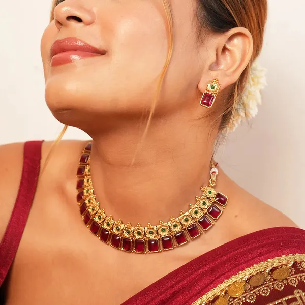 Ruby_Flower_Necklace_Set_Default_Title