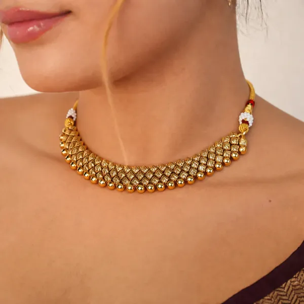 Pushpanjali_Antique_Gold_Necklace_Default_Title