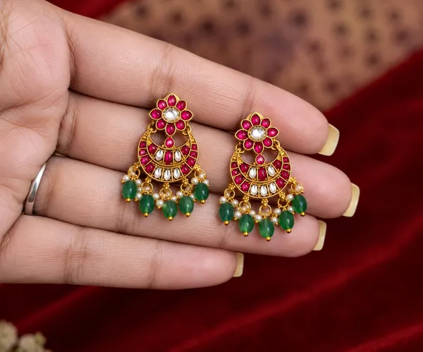 Rajwada_Kundan_Ruby_Green_Necklace_Set_Default_Title